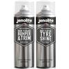 JENOLITE Torna a Black Bumper & Trim 2 x 500ml Torna a Black Trim Restorer | Gomma sbiadita per auto, paraurti e rifiniture, protezione UV e lucentezza senza striature