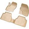 Recambo Tappetini in gomma 3D compatibili con Ford Kuga I (MK1) | anno di costruzione 2008 2013 | su misura | con bordo | Beige