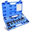 Wvoillty Set di estrattori per cuscinetti interni, 12 pezzi, con martello scorrevole e pinze regolabili (8-32 mm), per auto, moto e mozzi bici