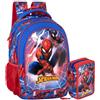 Clondo Set Scuola 2 Pezzi Per Spiderman Fan Zaino Scuola Elementare Bambino 43cm Ergonomico + Astuccio 3 Scomparti Completo (46 Accessori) | School Pack Personaggi