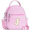 YOOLIFE Borsa regalo per bambine da 3 4 5 6 7 8 9 10 11 12 anni - Borsa a tracolla per bambini con lettere, regalo di compleanno per adolescenti, sorelle, nipote, Colore: rosa., J