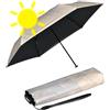 Knirps Ombrello tascabile US.050 Ultra Light Slim Manual con protezione UV e calore - Black HeatShield - Luxury - Pearl