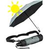 iX-brella City Trekking Ombrello parasole con bastone extra lungo con protezione UV e calore, Mint-black - Protezione dai raggi UV e dal calore, 98 cm, Ombrello tascabile apribile