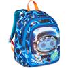 SJ GANG STYLE JAM GANG Zaino Scuola Advanced SPACE LED BOY, Doppio Scomparto, Blu, 29 L, Tasca superiore con dispositivo Led, Tasca portaborraccia, Scuola elementare e media, Bambino, Ragazzo