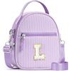YOOLIFE Borsa regalo per bambine da 3 4 5 6 7 8 9 10 11 12 anni - Borsa a tracolla per bambini con lettere, regalo di compleanno per adolescenti, sorelle, nipote, Lilla, L