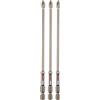 C.K Tools Vorteck - Set di 3 punte per cacciavite a percussione PZ2, 150 mm, per avvitatori a percussione, attacco esagonale da 1/4, zona di torsione magnetica, punte per cacciavite a lunga portata