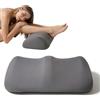 TOATELU Cuscino ergonomico per ginocchia per dormire: cuscino venoso, cuscino per ginocchia, cuscino per gambe, cuscino per vene semicircolare, per ginocchia e gambe, rivestimento lavabile - grigio