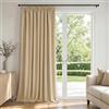 Deconovo Tenda Oscurante per Interni con Fettuccia - 3 Modi di Montaggio, Tessuto Termico Morbido per Camera da Letto e Soggiorno, Certificato OEKO-TEX, 1 Pannello 140x145 cm, Beige Sabbia
