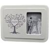 oggettando SET 18 Portafoto da tavolo in ecopelle ALBERO DELLA VITA CUORE PERSONALIZZABILE in scatola. Bomboniere, Battesimo, Comunione, Cresima, Laurea, Matrimonio, Anniversari. Originali moderni (ARGENTO)