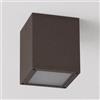 maolo Faretto da Esterno LED GU10 IP54 Impermeabile | Applique da Soffitto per Terrazze Ingressi Porticati | Design Moderno in Alluminio Ø90x94mm | Lampadina Non Inclusa (Ruggine, Cubo)