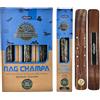 Aromasenses| Incenso di Nag Champa biologico Ullas Sahumerio | 100% naturale | Fatto a mano | 25 gr x 12 Pacchetti = Totale 300 gr | Rilassamento, Meditazione + 1 Bruciatore di incenso Aromasenses