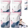 SRXY 2026 No Pump Large Vacuum Storage Compression Bags, 3-Sec Press & Seal Heavy-Duty Space Saver Bags, Reusable Cube Vacuum Seal Bags for Jumbo Bedding, Comforters, Blankets & Clothes (4PCS,L)