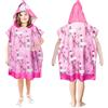 Hillylolly Poncho da Bagno per Bambini, Asciugamano da Spiaggia per Bambini, Asciugamano Bimbi Mare con Cappuccio, Telo Mare Poncho, per Ragazze Ragazzi 2-12 Anni (Lama L)