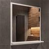 HAJDUK FURNITURE Specchio Bagno Con Mensola Bianco 60x70 cm Specchio Bagno Parete Con Ripiano Portaoggetti Specchio Da Parete Arredo Bagno