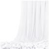 Teruntrue Tessuto di Garza per Matrimonio Bianco 9,2 m x 90 cm, Drappeggio ad Arco Drappo per Soffitto Runner da Tavolo, Fai da Te per Tovaglioli con Fascia per Sedia Decorazione di Nozze