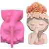Pomurom Stampi in Silicone per Vasi di Fiori, Stampi in Silicone a Forma di Ragazza 3D per Argilla Epossidica Resina Cemento, Fai da Te Arte Craft Portapenne Decorazione Casa
