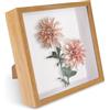FALSKT Cornice 3D Profonda con Vetro 22 x 22 cm Cornice 3D Profonda per Oggetti Fino a 6 cm cornice trasparente da riempire Contenitore per Foto Medaglia Fiore Regali Souvenir (Legno)