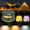 BlueYu Catena luminosa da campeggio, arrotolabile, 10 m, 140 LED, ricaricabile, 13 modalità di illuminazione e batteria da 4400 mAh, per campeggio e feste. (verde)