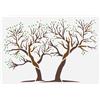 FINGERINSPIRE Stencil per pittura grande con due alberi, 21 x 29,7 cm, in PET, albero della vita, riutilizzabile