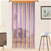 QiBoYuYe Tende per porte, zanzariere, per finestre, mosche, porte, decorazioni, divisori, pannelli, camera da letto, soggiorno, armadio, tende per porte (arcobaleno, 90 x 200 cm)