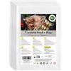WECUTE Sacchetti Sottovuoto Alimenti,Buste Sottovuoto Alimenti per Macchina Sottovuoto e Cottura Sous Vide, Sacchetti Sottovuoto Goffrati Senza BPA (15x25 100 Pezzi)