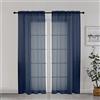 Chyhomenyc - Tende velate, set di 2, per soggiorno, camera da letto, tende in voile da bastone, per cortile, patio, villa, salone, tende semi velate, 107 x 183 cm, blu navy
