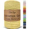 OurTop Corda Macramè, 3mm x 300m Filo Macrame Corda Macramè Filo Morbido Filato Macrame per Appendere La Parete, Fai Da Te, Artigianato, Lavori a Maglia, Lavori Decorativi(Giallo Chiaro)