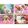 SHEGZHUC 4 Pack Diamond Painting Animali 30 x 40 cm Diamond Painting Gatto Diamante Pittura Cane Painting 5D Gatto Mosaici Cani Diamond Paint Cane FAI Diamond Painting Kit Completo Animali