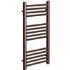 Greened House Radiatore scaldasalviette dritto in bronzo spazzolato, 400 mm di larghezza x 800 mm di altezza, piatto
