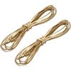 QUARKZMAN 2 Pacchetti Di Cordoncino In Pelle Piatto, 5,5 Iarde Di Laccetto Per Artigianato In Pelle Da 4mm, Strisce Sottili Per Bracciali Fai Da Te, Creazione Di Gioielli, Oro