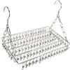 lyrlody Stendibiancheria in Acciaio Inox Stendibiancheria Pieghevole, Appendiabiti per Biancheria Intima, Asciugamani, Reggiseni, Lingerie, Vestiti (100 clip)