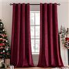 MIULEE Tende Velluto Rosso Borgogna per Interni Tenda Moderne, Eleganti Tenda per Camera da Letto Salotto e Soggiorno, 2 Pezzi Tende Oscuranti Termiche per Interni Velluto Occhielli L 140 x A 175 CM