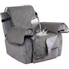 WJHDWYD Copripoltrona Relax Reclinabile Impermeabile Copridivano Reclinabile, Copertura Salvadivano per Poltrona Antiscivolo Antivegetativa per Protezione Divano(Grigio Chiaro,1 posti)