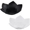 Wisebom 2 Pezzi Portasapone in Silicone, Organizer Portasaponetta Morbido con Scarico, Porta Saponetta Bagno a forma di fiore, Porta Spugne Antiscivolo per Bagno, Cucina, Lavandino
