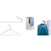 HOME & LAUNDRY 100 GRUCCE METALLO + 100 BUSTE COPRIABITI GIACCHE PIUMINI 60X90Cm PER LAVANDERIE, TINTORIE, STIRERIE