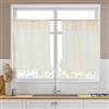 CAPASTEC Tende Per Cucina, Frange Di Pizzo A Onde, Tende Da Caffetteria, Trattamento Finestra Corto Filtra Luce Per Bagno Seminterrato, Beige, 2 Pezzi 63x60cm / 24,8 x23,62(L*P)
