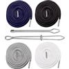 Yuannee Corda di Ricambio in Cotone,4 PCS Cordoncino per Pantaloni 2 PCS Infila Coulisse Cordino di Ricambio per Felpa con Cappuccio per Pantaloni della Tuta Pantaloncini