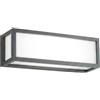 Area illumina Applique da Parete in Alluminio per Esterno, IP54, E27 Max 20W, Stile Moderno, 370x110x100 mm, Bianco/Antracite/Corten (Antracite)
