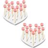 ZYOMVUN Supporto per lecca, 2 Pezzi, Espositore Marshmallow, Supporto Lollipop Piatti Cake Pop Holder Stand per Torta Party, per Anniversario Festa di Compleanno Baby Shower, Matrimoni Decorativo