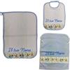 MyVorrei Set Sacco+Asciugamano+Bavaglio Cotone 100% per Asilo | Sacco cm 36x45 Asciugamano cm 35x52 Bavaglio cm 26x35 | Personalizzabile con Nome