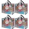 VENO 50L Borse per trasloco grande, Scatole trasloco con Cerniera, Borsone da viaggio, borsa di stoccaggio durevole, resistente all'acqua, buste per indumenti (S Trasparente, Set da 4)