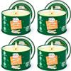 AOTOIE Candele alla citronella per esterni, 4 candele alla citronella, 120 ore di combustione, candele da giardino, cera di soia naturale, set di candele profumate per campeggio, terrazza, picnic