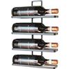 DanDiBo, scaffale per bottiglie di vino "4 Wine", in metallo, colore nero, per il montaggio a parete, ampliabile