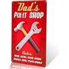 Yunuo- Targa in metallo, stile vintage, decorazione da parete, con scritta: "Dad's Fix Shop" (03)