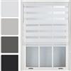 FURNISHED Tende a rullo giorno e notte - Tende a rullo zebra oscuranti o traslucide per finestre e porte - Tessuto a doppio strato, Bianco, 90W x 210H cm