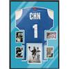 UXENI Cornice per Maglia Calcio in Alluminio Quadro Espositore con Plexiglass Infrangibile e Tappetino Cornice Maglia Rugby/Calcio per Collezione, Display Box con Kit di Montaggio