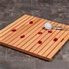Generic Tappetino da bagno in legno, impermeabile, antiscivolo, design in bambù, per spa e sauna, tappetino rettangolare per bagno e doccia