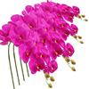 FagusHome 4 Pz Fiori Orchidea Phalaenopsis Fiori Artificiali 105cm d'orchidea phalaenopsis Artificiale Fiori Finti (Viola)