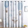 Generic Tende oscuranti per camera da letto, soggiorno, acquerello, mongolfiera, nuvole, tende bianche con occhiello, isolamento termico e riduzione del rumore, tende in morbido poliestere 91,4 cm L x 213,4