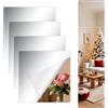 AKONE 4 specchi autoadesivi in acrilico, 25 x 25 cm, 15 mm di spessore, HD, trasparenti, infrangibili, set da parete composto da uno specchio intero per camera da letto e bagno